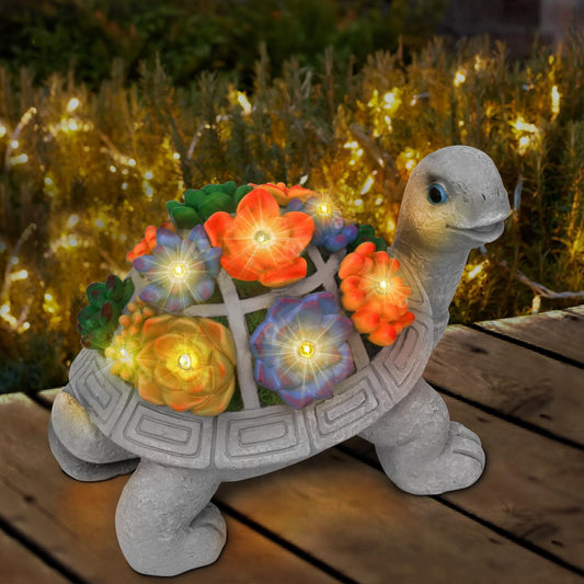 Womens Gifts Solar Turtle Statues for Garden Decor, Outdoor Sculptures for Clearance Lights for Outside Lawn Ornaments Porch Patio Balcony Yard Home - Birthday Easter Gifts for Mom Grandma Women