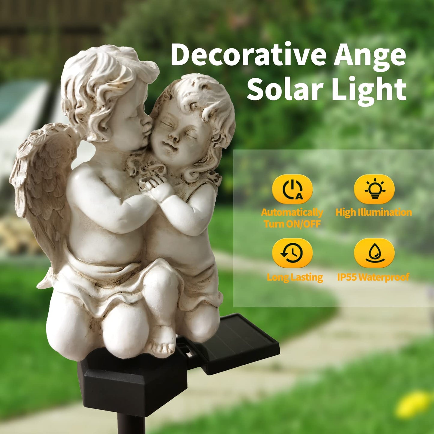 QH & Garden Halloween Outdoor Decoration Solar Lights, Waterproof Ghost Lights, Skull Solar Garden Lights with Black Crow on Skull, Skeleton Stakes with LED Lights, Stunning Halloween Decorations