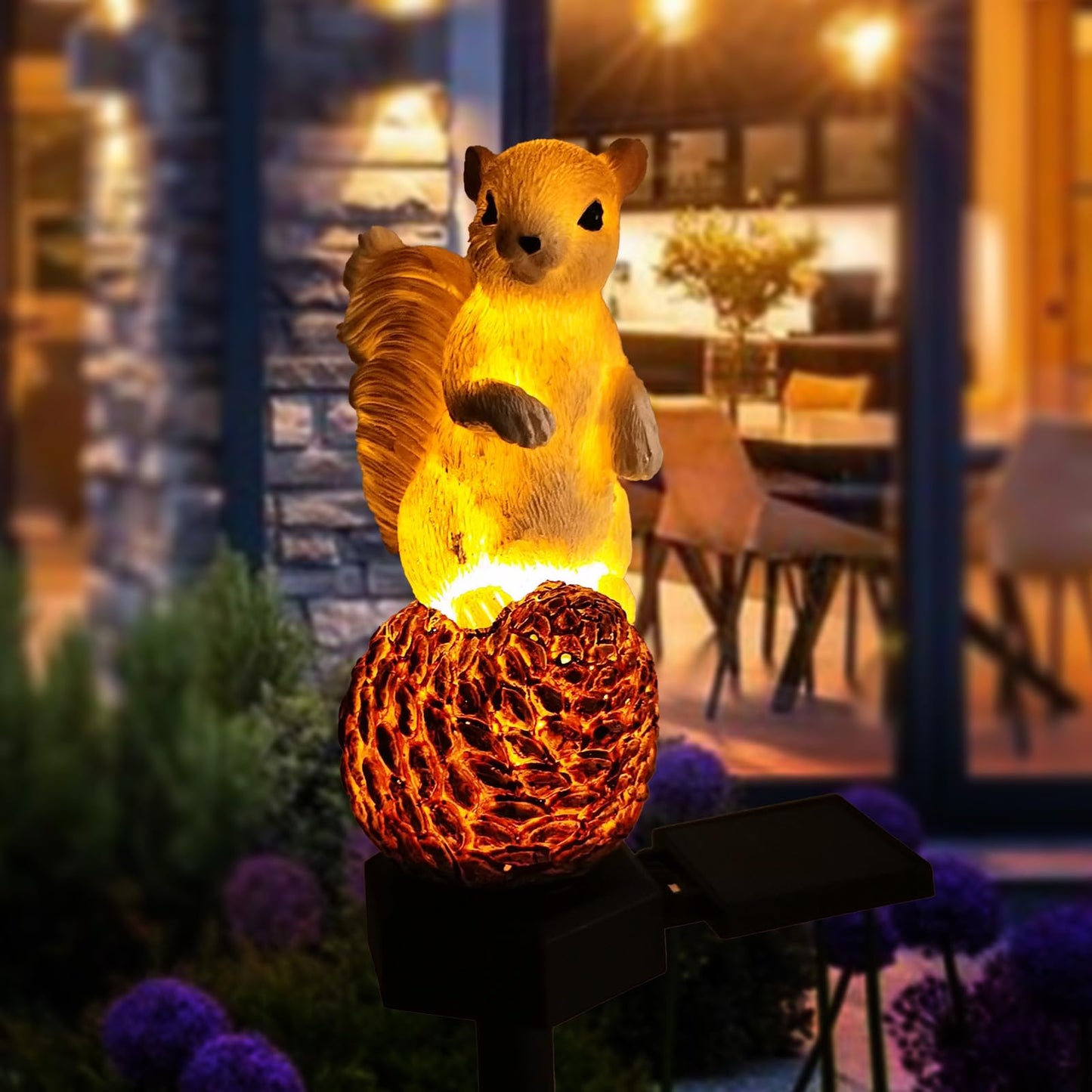 QH & Garden Halloween Outdoor Decoration Solar Lights, Waterproof Ghost Lights, Skull Solar Garden Lights with Black Crow on Skull, Skeleton Stakes with LED Lights, Stunning Halloween Decorations