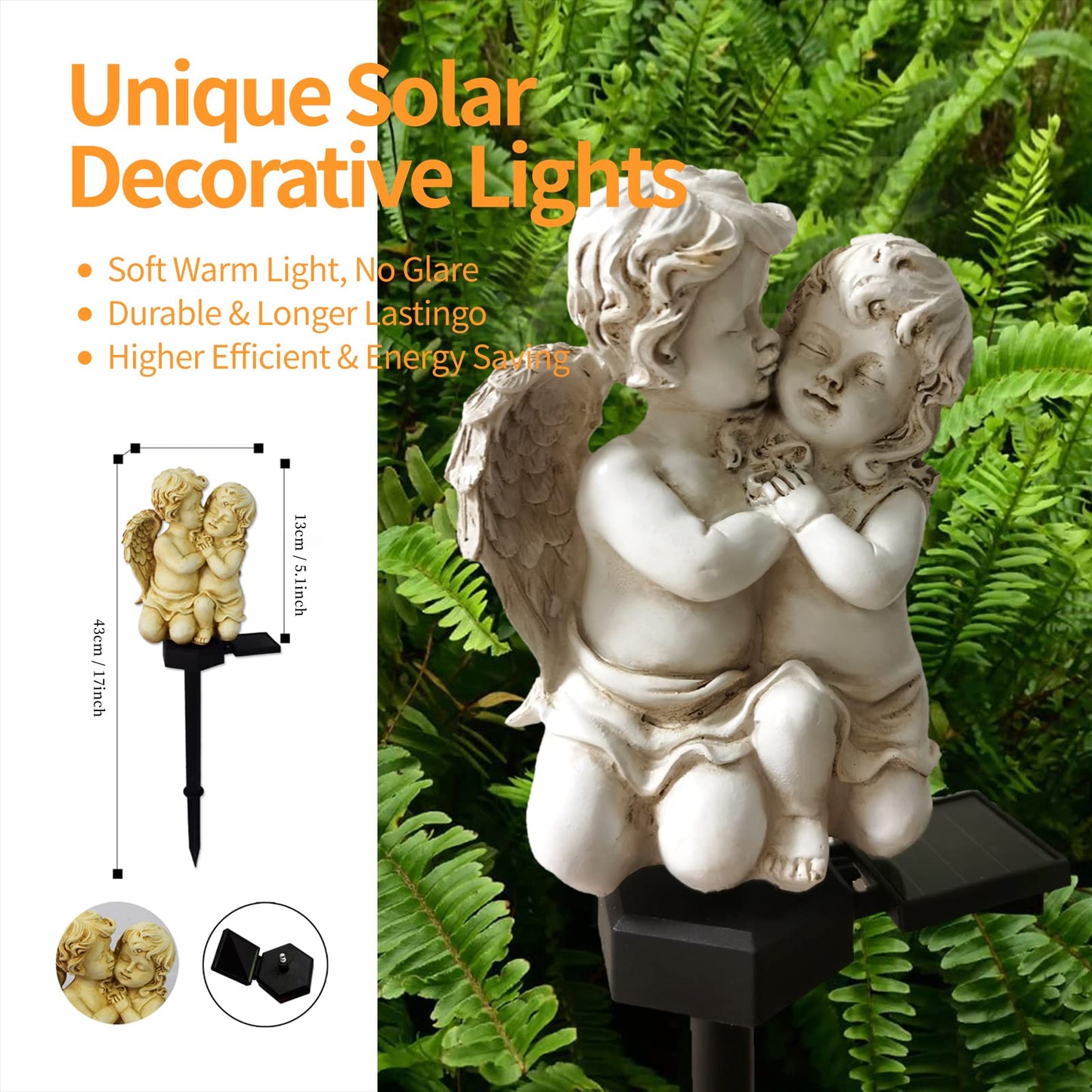 QH & Garden Halloween Outdoor Decoration Solar Lights, Waterproof Ghost Lights, Skull Solar Garden Lights with Black Crow on Skull, Skeleton Stakes with LED Lights, Stunning Halloween Decorations