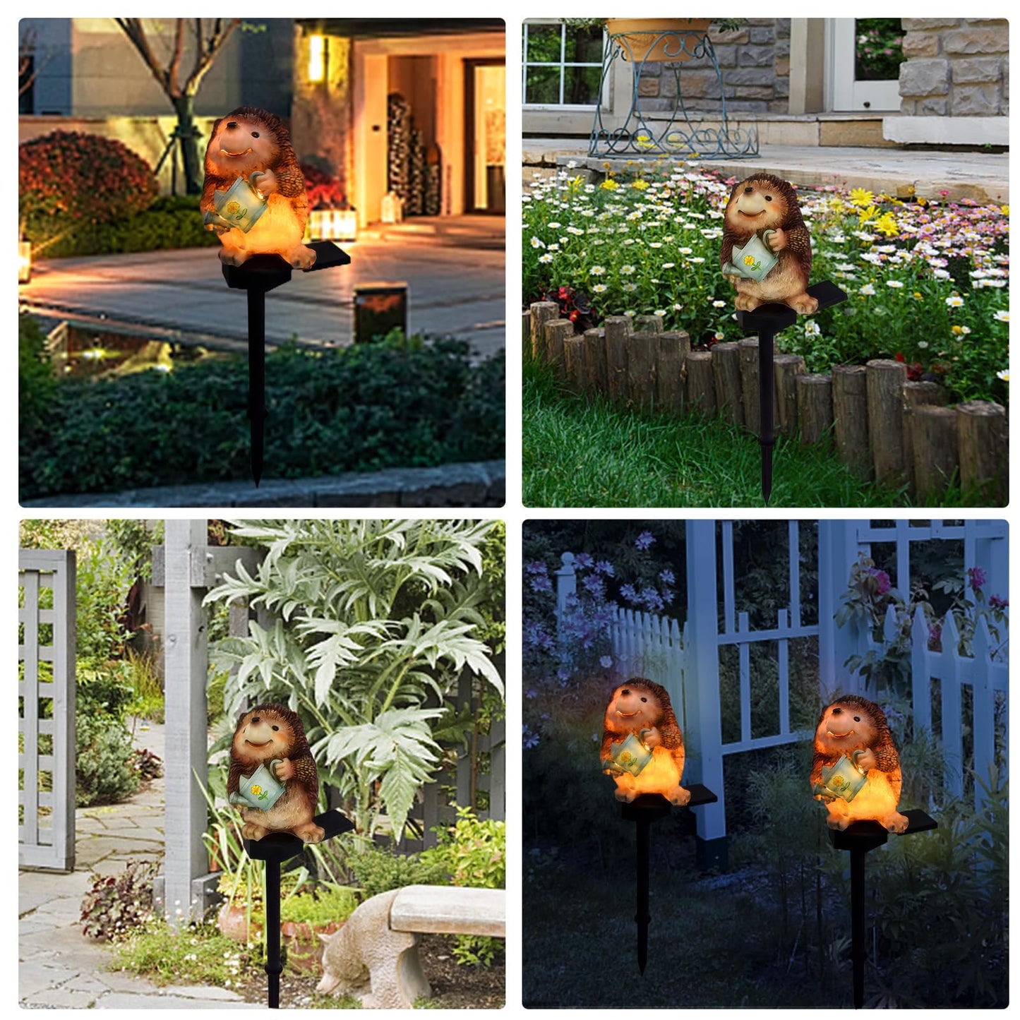 QH & Garden Halloween Outdoor Decoration Solar Lights, Waterproof Ghost Lights, Skull Solar Garden Lights with Black Crow on Skull, Skeleton Stakes with LED Lights, Stunning Halloween Decorations