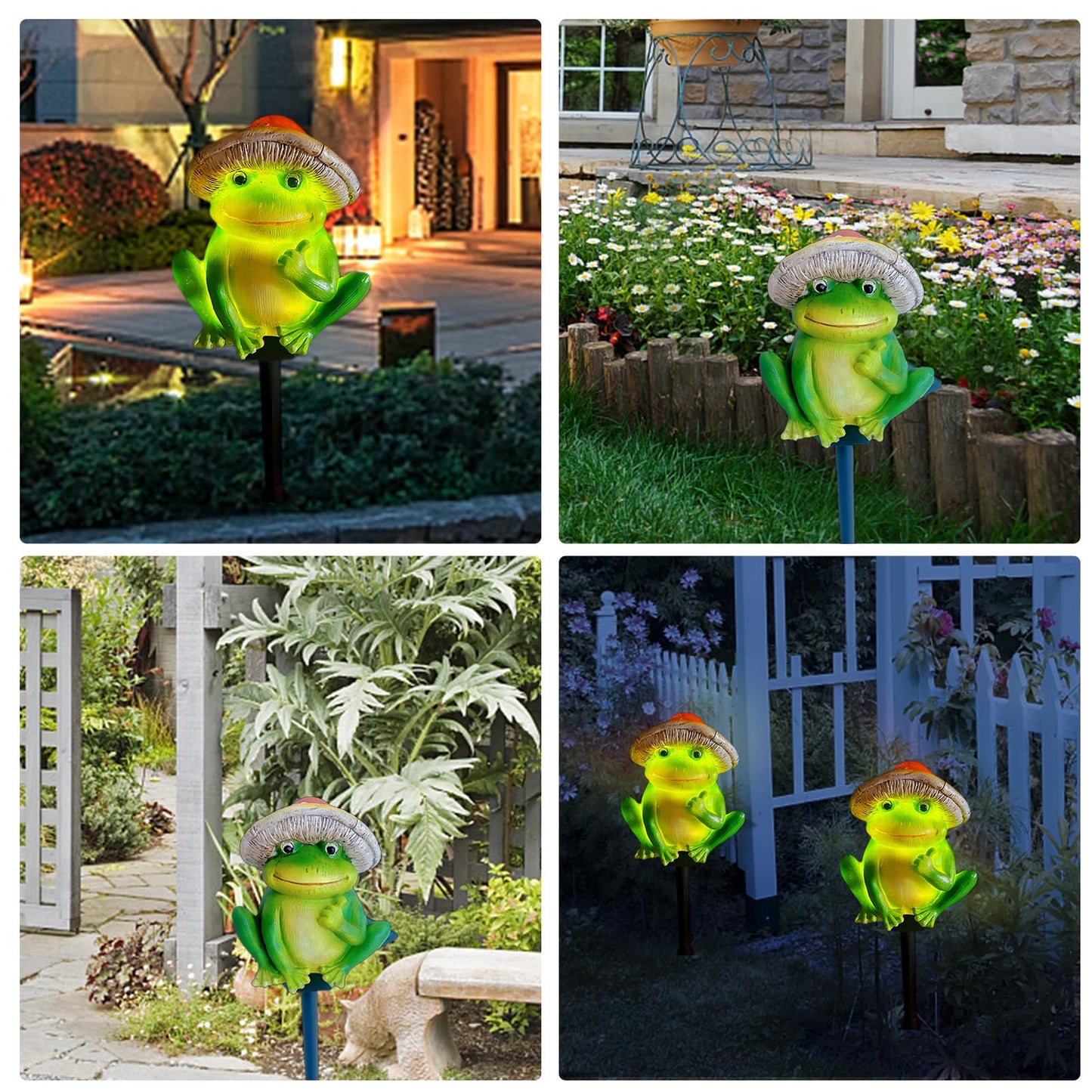 QH & Garden Halloween Outdoor Decoration Solar Lights, Waterproof Ghost Lights, Skull Solar Garden Lights with Black Crow on Skull, Skeleton Stakes with LED Lights, Stunning Halloween Decorations