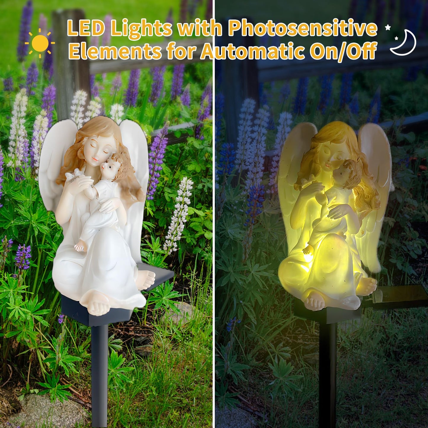 QH & Garden Halloween Outdoor Decoration Solar Lights, Waterproof Ghost Lights, Skull Solar Garden Lights with Black Crow on Skull, Skeleton Stakes with LED Lights, Stunning Halloween Decorations
