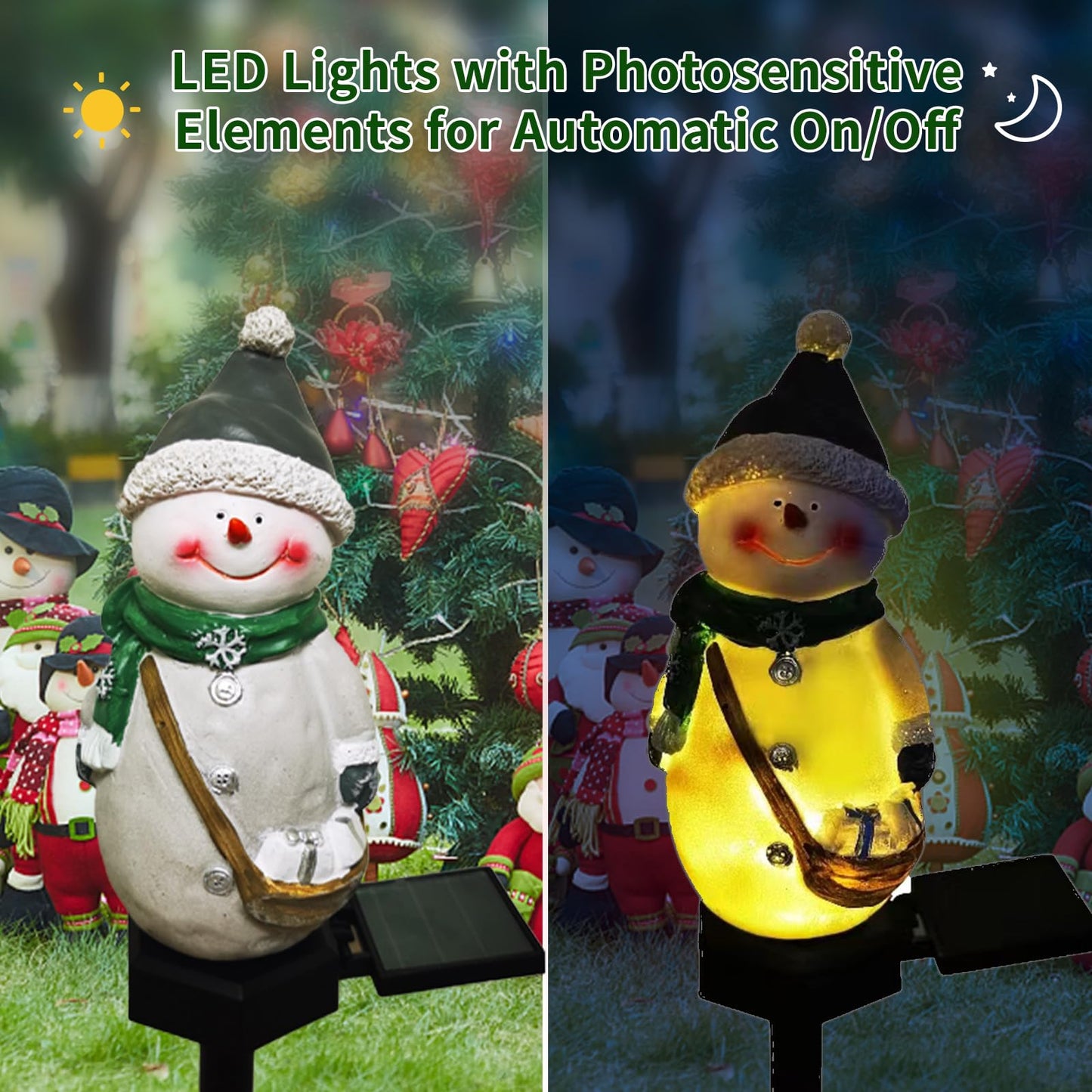 QH & Garden Halloween Outdoor Decoration Solar Lights, Waterproof Ghost Lights, Skull Solar Garden Lights with Black Crow on Skull, Skeleton Stakes with LED Lights, Stunning Halloween Decorations