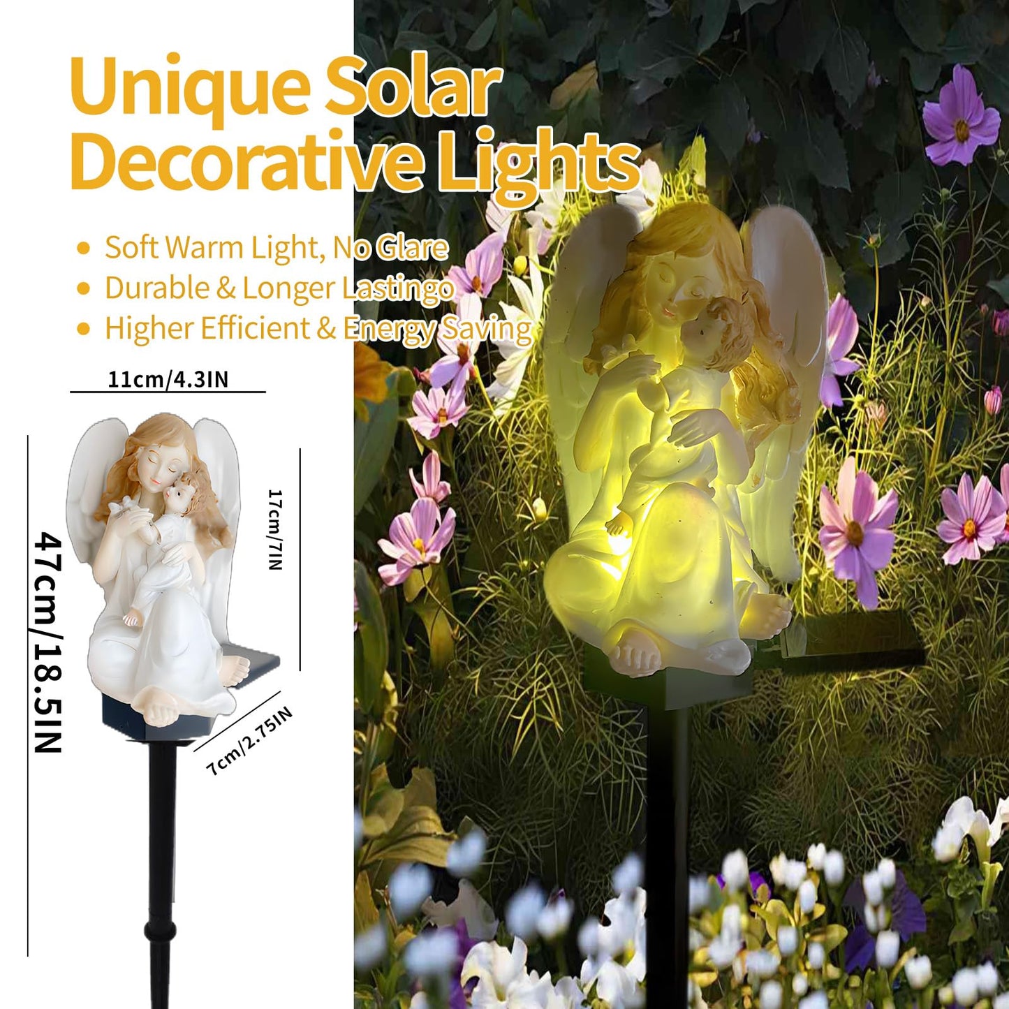 QH & Garden Halloween Outdoor Decoration Solar Lights, Waterproof Ghost Lights, Skull Solar Garden Lights with Black Crow on Skull, Skeleton Stakes with LED Lights, Stunning Halloween Decorations