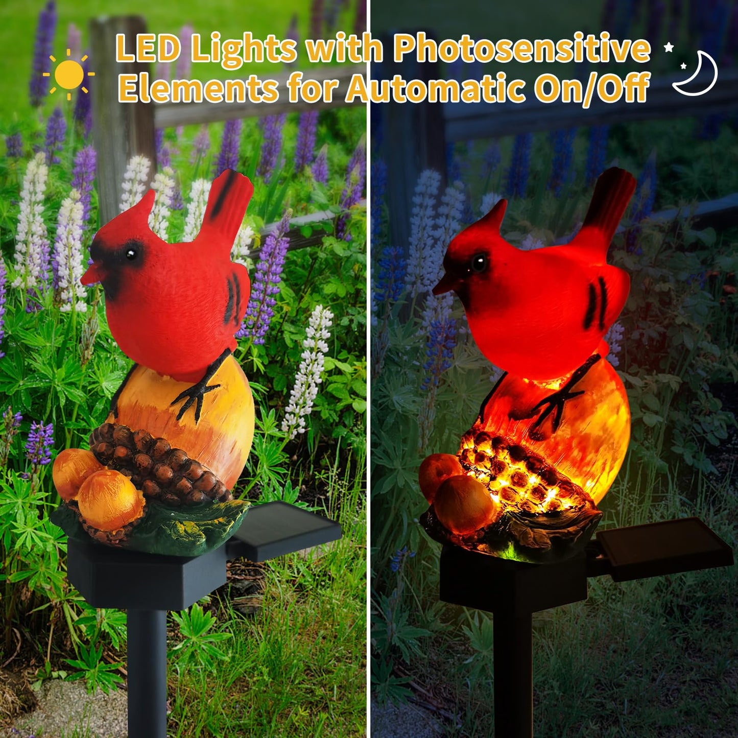 QH & Garden Halloween Outdoor Decoration Solar Lights, Waterproof Ghost Lights, Skull Solar Garden Lights with Black Crow on Skull, Skeleton Stakes with LED Lights, Stunning Halloween Decorations
