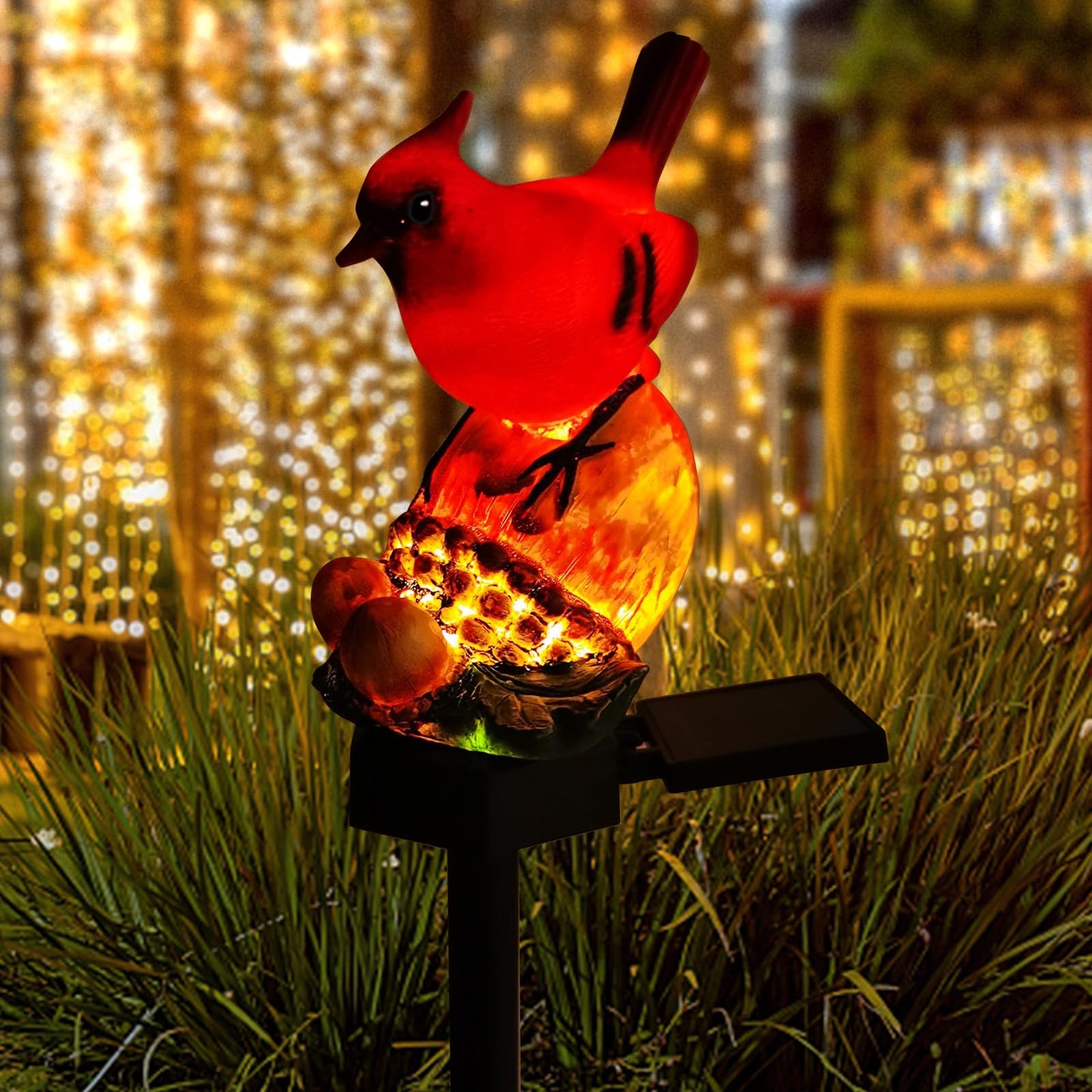 QH & Garden Halloween Outdoor Decoration Solar Lights, Waterproof Ghost Lights, Skull Solar Garden Lights with Black Crow on Skull, Skeleton Stakes with LED Lights, Stunning Halloween Decorations