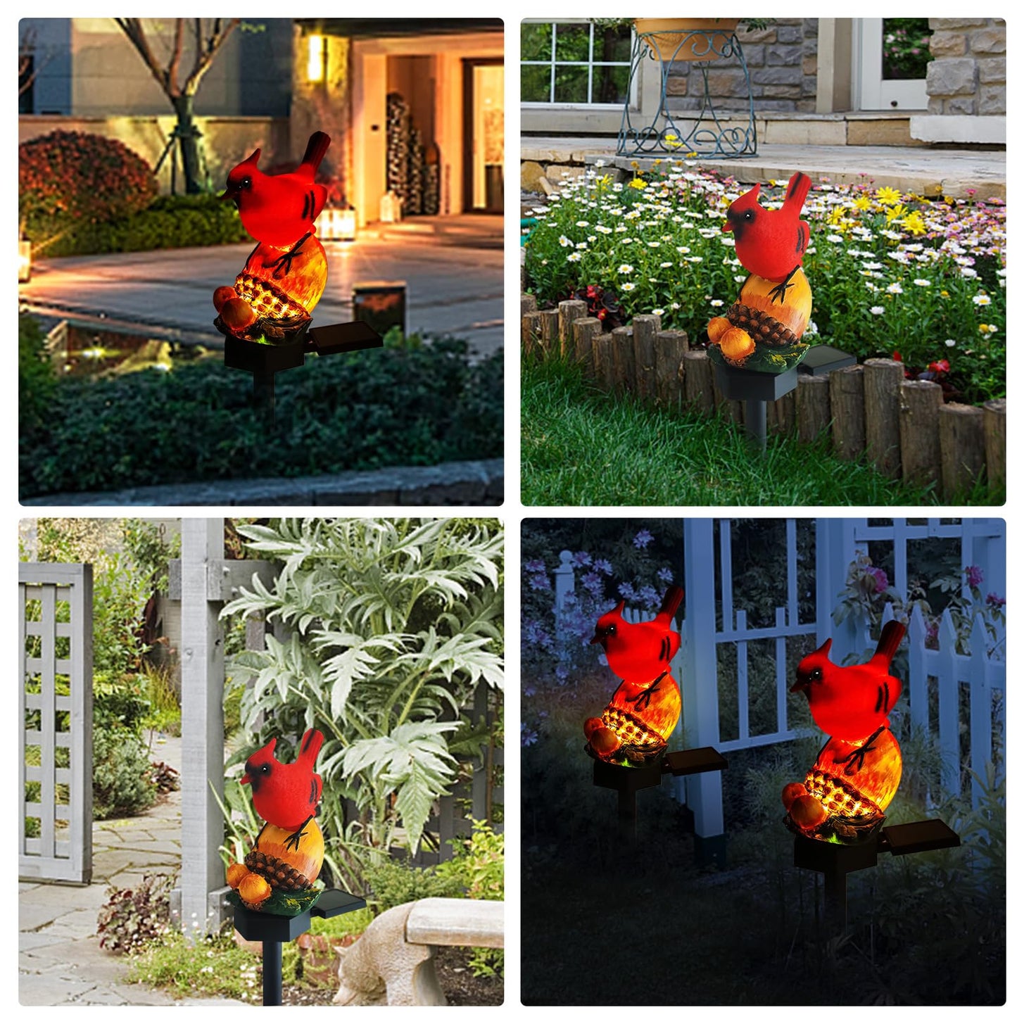 QH & Garden Halloween Outdoor Decoration Solar Lights, Waterproof Ghost Lights, Skull Solar Garden Lights with Black Crow on Skull, Skeleton Stakes with LED Lights, Stunning Halloween Decorations