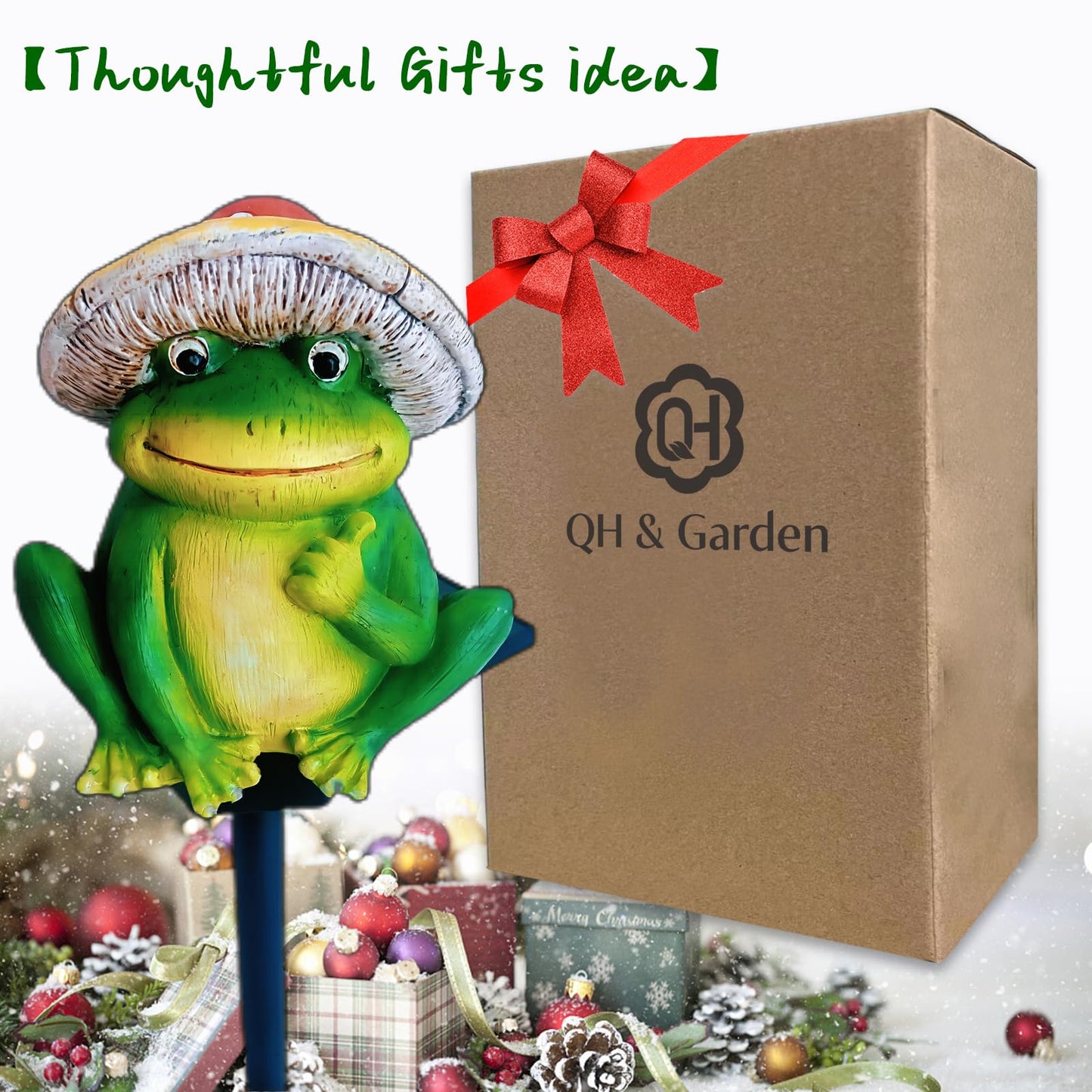 QH & Garden Halloween Outdoor Decoration Solar Lights, Waterproof Ghost Lights, Skull Solar Garden Lights with Black Crow on Skull, Skeleton Stakes with LED Lights, Stunning Halloween Decorations